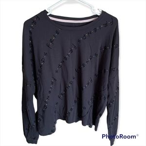 Friends Crewneck Womens L Blue Television Series Logo Casual Comfortable